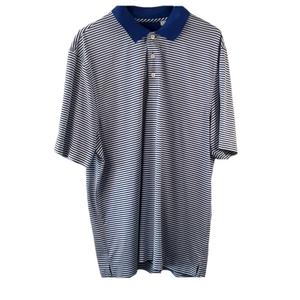Blue Striped Men's Polo Shirt